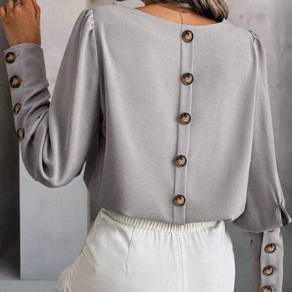 Boutique Tops - Long Sleeve Button Classic Casual Shirt NWT